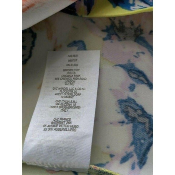 Women‎ Size 14 Isaac Mizrahi Womens Yellow Floral Short - Picture 11 of 11